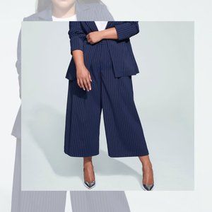 Eloquii Jason Wu/Eloquii Pinstripe Wide Leg Trousers